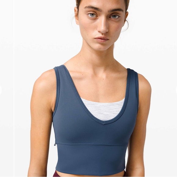 Lululemon Power Pivot Tank Everlux, Iron Blue, reversible front to back - Picture 4 of 9